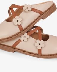 Dép Bít Mũi Hạnh Dung Quai Đan Chéo Đính Hoa HD11146AV