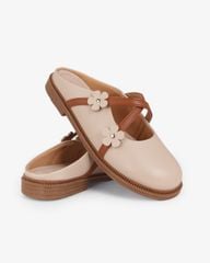 Dép Bít Mũi Hạnh Dung Quai Đan Chéo Đính Hoa HD11146AV