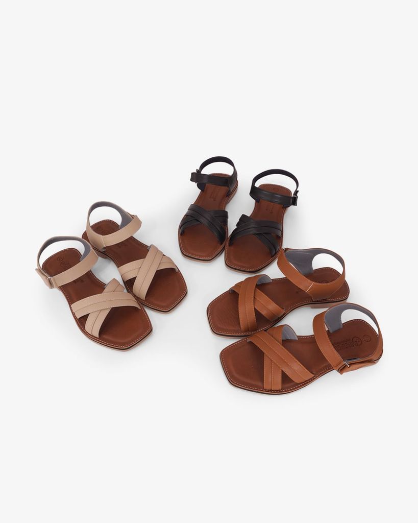 Sandal Đế Xẹp Hạnh Dung Quai Đan Chéo HD11159AV