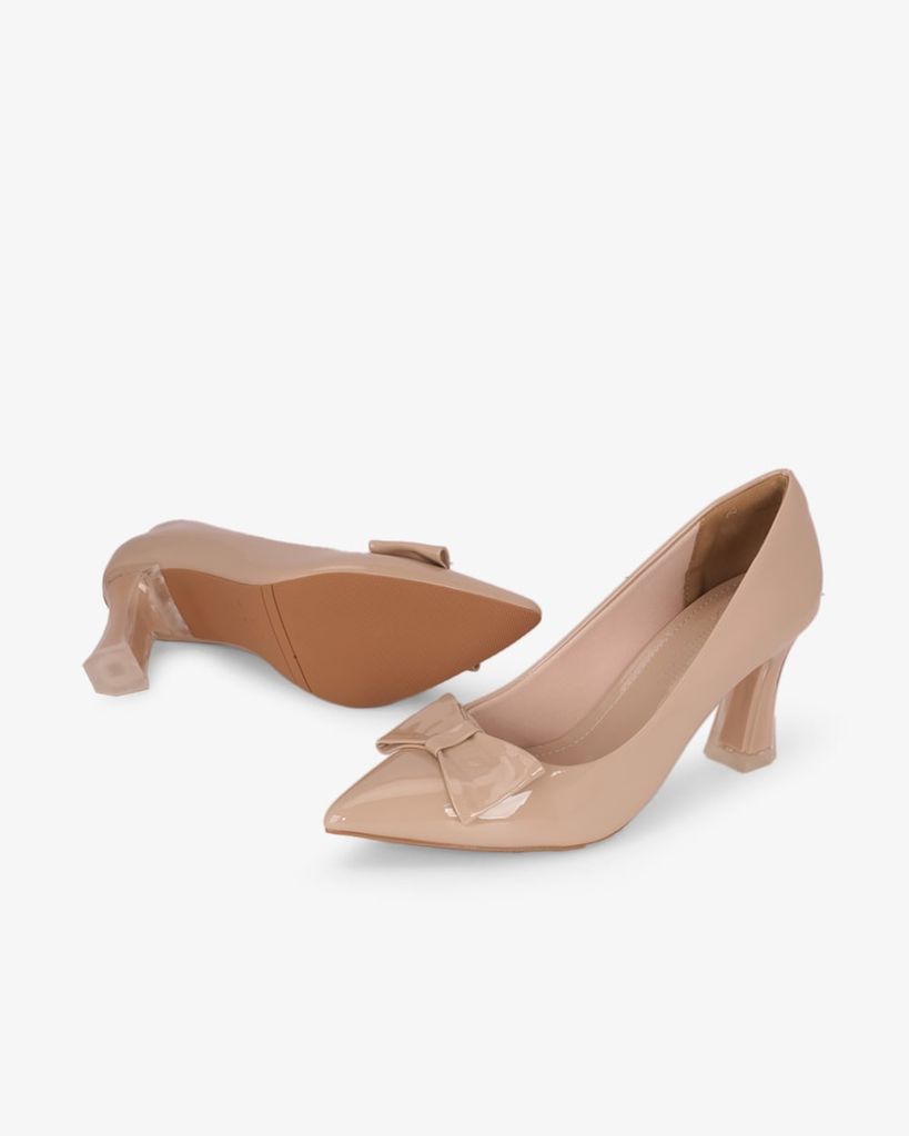 Giày Cao Gót Hạnh Dung Khóa Nơ HD11165AV