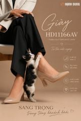 Giày Cao Gót Hạnh Dung Trơn Mũi Nhọn HD11166AV