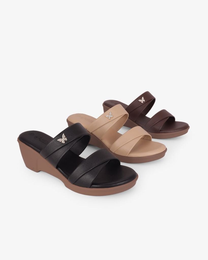 Dép Đế Xuồng Hạnh Dung Hai Quai Khóa Bướm HD11167AV