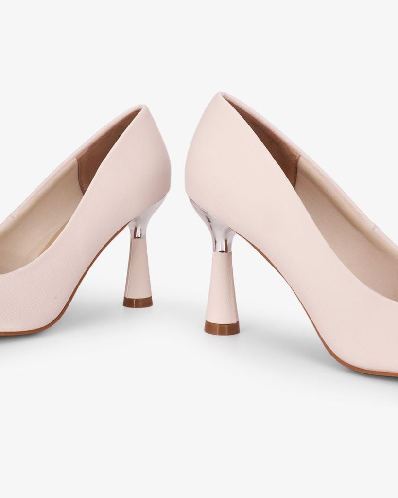 Giày Cao Gót Hạnh Dung Lụa Vân Nổi HD11169AV