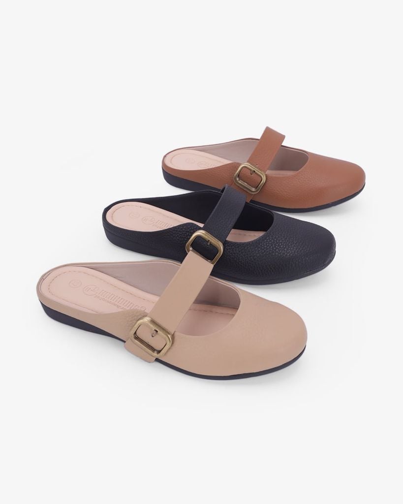 Dép Bít Mũi Hạnh Dung Vân Da Mềm HD11180AV