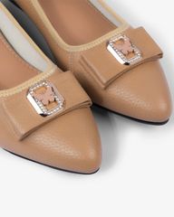 Giày Đế Xuồng Hạnh Dung Nơ Phối Khóa HD1124AV