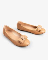 Giày Búp Bê Hạnh Dung Nơ Đôi Phối Khóa HD1131AV