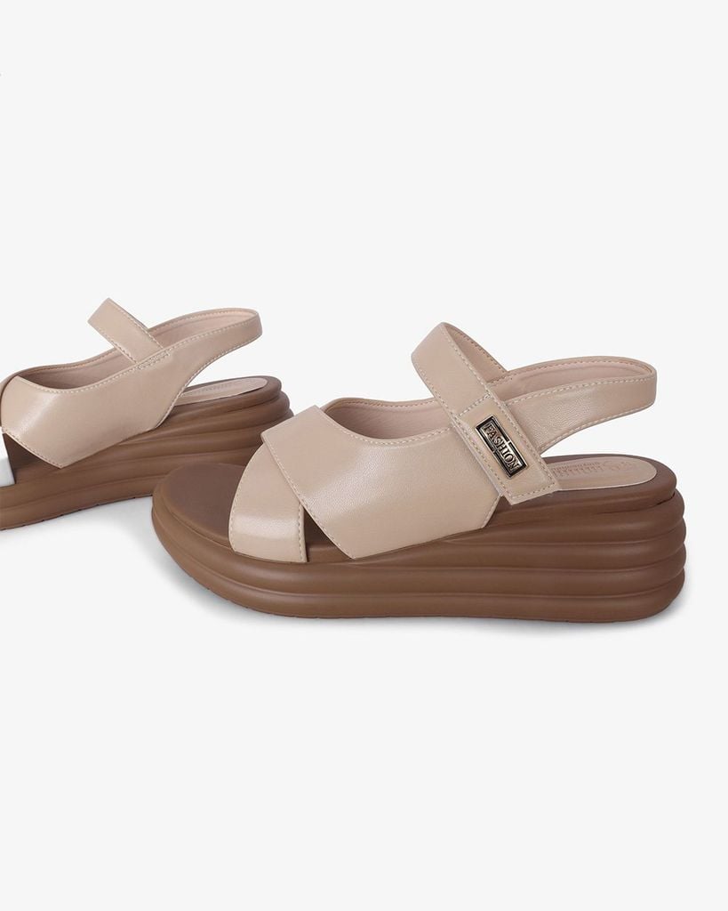 Sandal Đế Xuồng Hạnh Dung Quai Chéo Liền Hậu HD1149AV