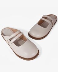 Dép Bít Mũi Hạnh Dung Mũi Tròn Khóa Nịt HD1154AV