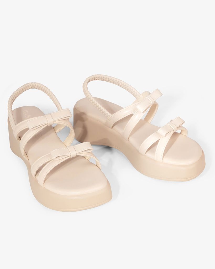 Sandal Đế Xuồng Hạnh Dung Quai Nơ Hậu Thun HD1159AV