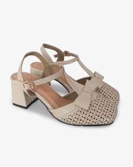 Giày Sandal Hạnh Dung Bít Mũi T Đục Lỗ Khóa Nơ HD1179AV