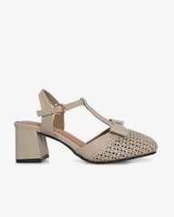 Giày Sandal Hạnh Dung Bít Mũi T Đục Lỗ Khóa Nơ HD1179AV
