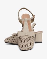 Giày Sandal Hạnh Dung Bít Mũi T Đục Lỗ Khóa Nơ HD1179AV