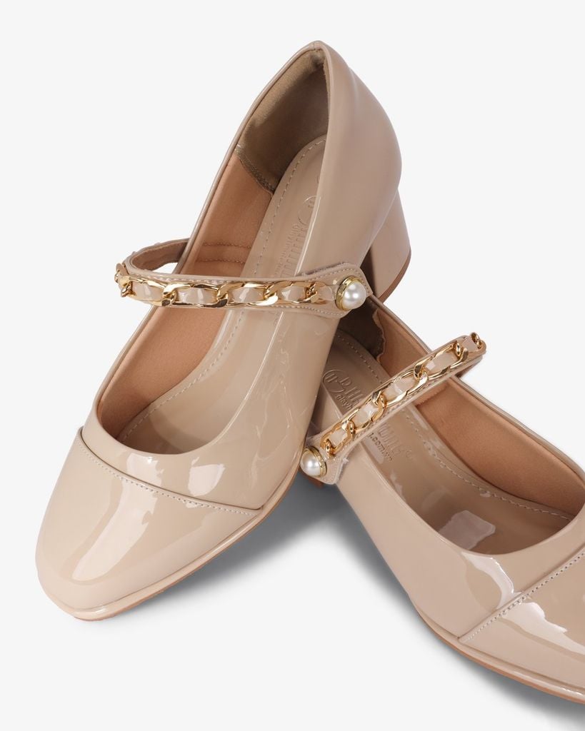 Giày Cao Gót Hạnh Dung Quai Khóa Mạ Vàng HD1188AV