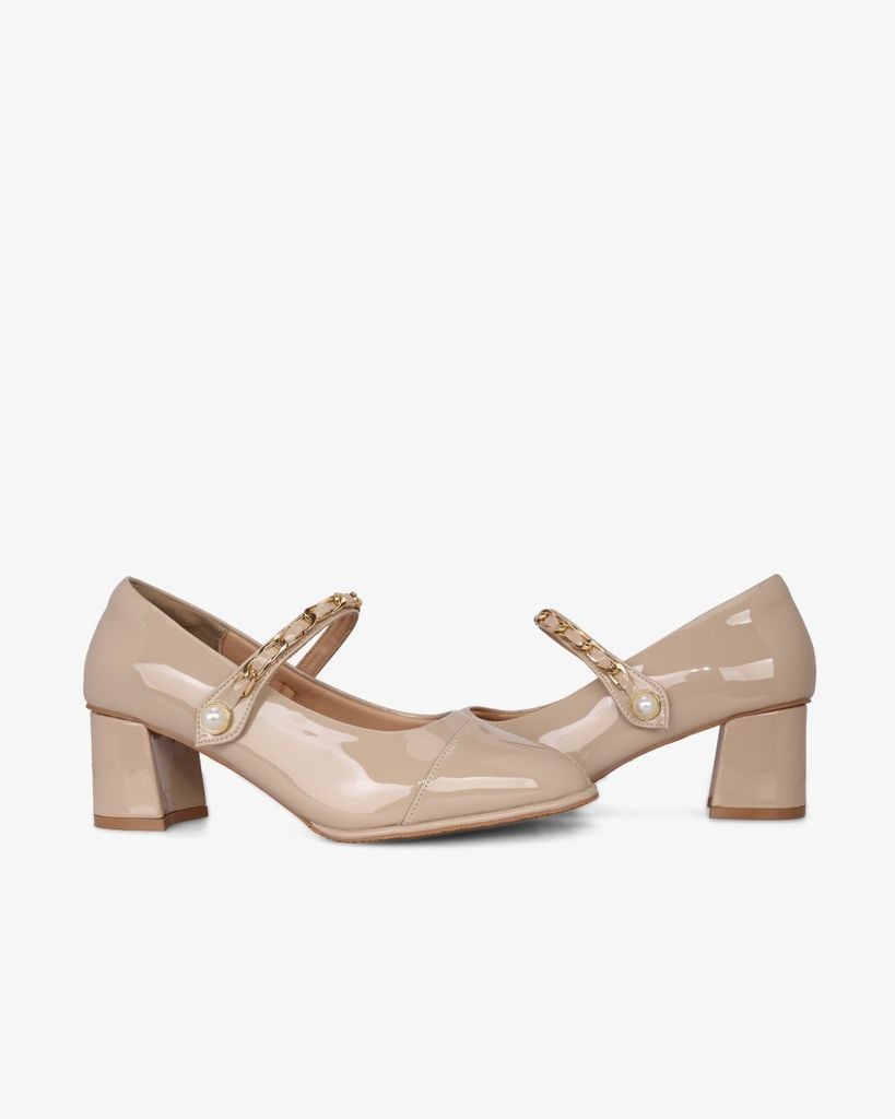 Giày Cao Gót Hạnh Dung Quai Khóa Mạ Vàng HD1188AV