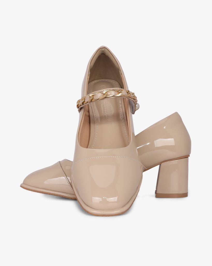 Giày Cao Gót Hạnh Dung Quai Khóa Mạ Vàng HD1188AV