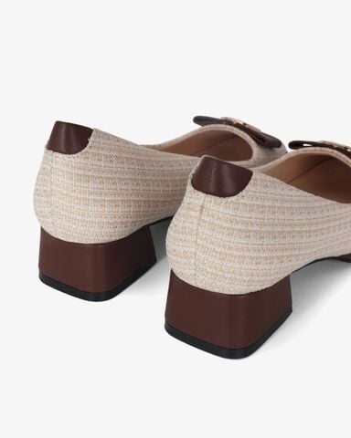 Giày Cao Gót Hạnh Dung Quai Nơ Khóa HD1195AV