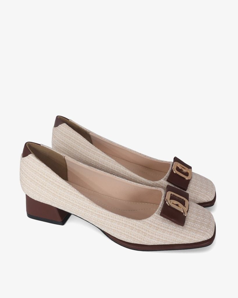 Giày Cao Gót Hạnh Dung Quai Nơ Khóa HD1195AV