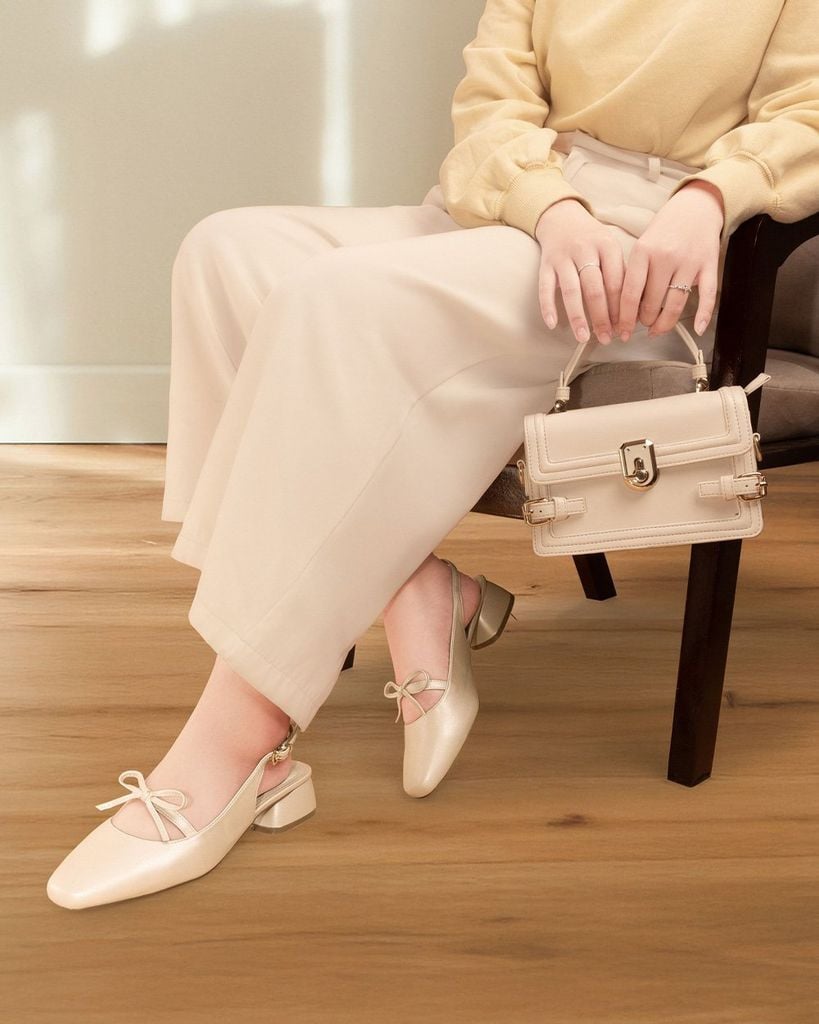 Giày Sandal Hạnh Dung Bít Mũi Dây Nơ HD1197AV