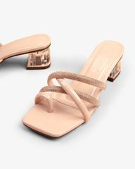 Dép Cao Gót Hạnh Dung Xỏ Ngón Gót Mica HD12264AM