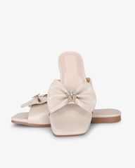 Dép Xẹp Hạnh Dung Bản Nơ Khóa Hoa HD12295AM