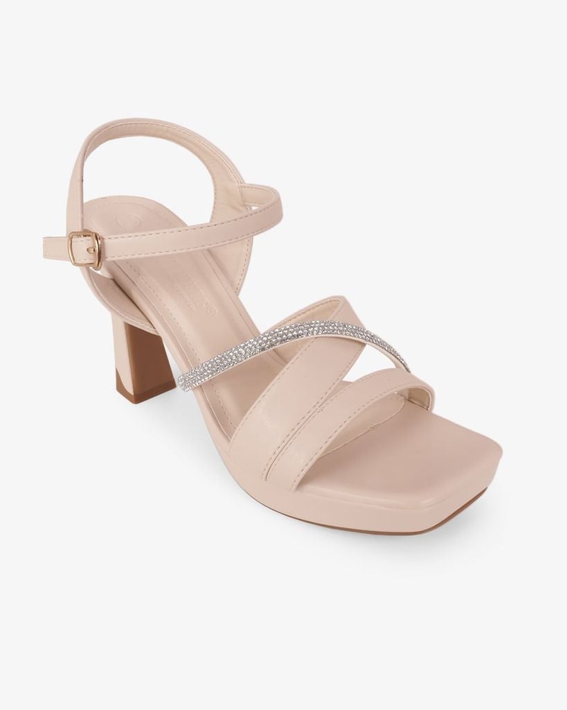 Sandal Hạnh Dung Cao Gót Quai Chéo N HD12299AM