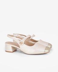 Giày Sandal Hạnh Dung Two Toned Kim Tuyến HD1501CH