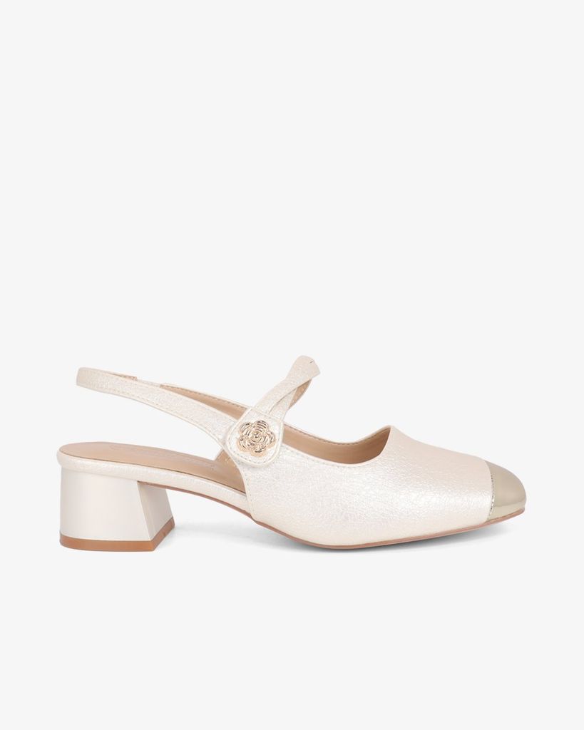 Giày Sandal Hạnh Dung Two Toned Kim Tuyến HD1501CH