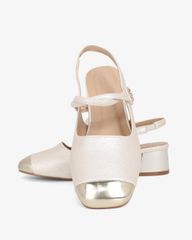 Giày Sandal Hạnh Dung Two Toned Kim Tuyến HD1501CH