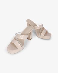 Dép Cao Gót Hạnh Dung Quai Khoét Dây Xoàn HD27281BI