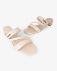 Dép Cao Gót Hạnh Dung Quai Bóng Mảnh HD27301BI