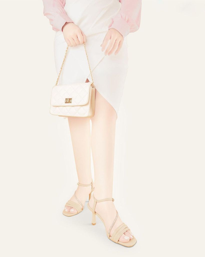 Sandal Cao Gót Hạnh Dung Nhiều Dây Mảnh Gót Nhọn HD27305BI