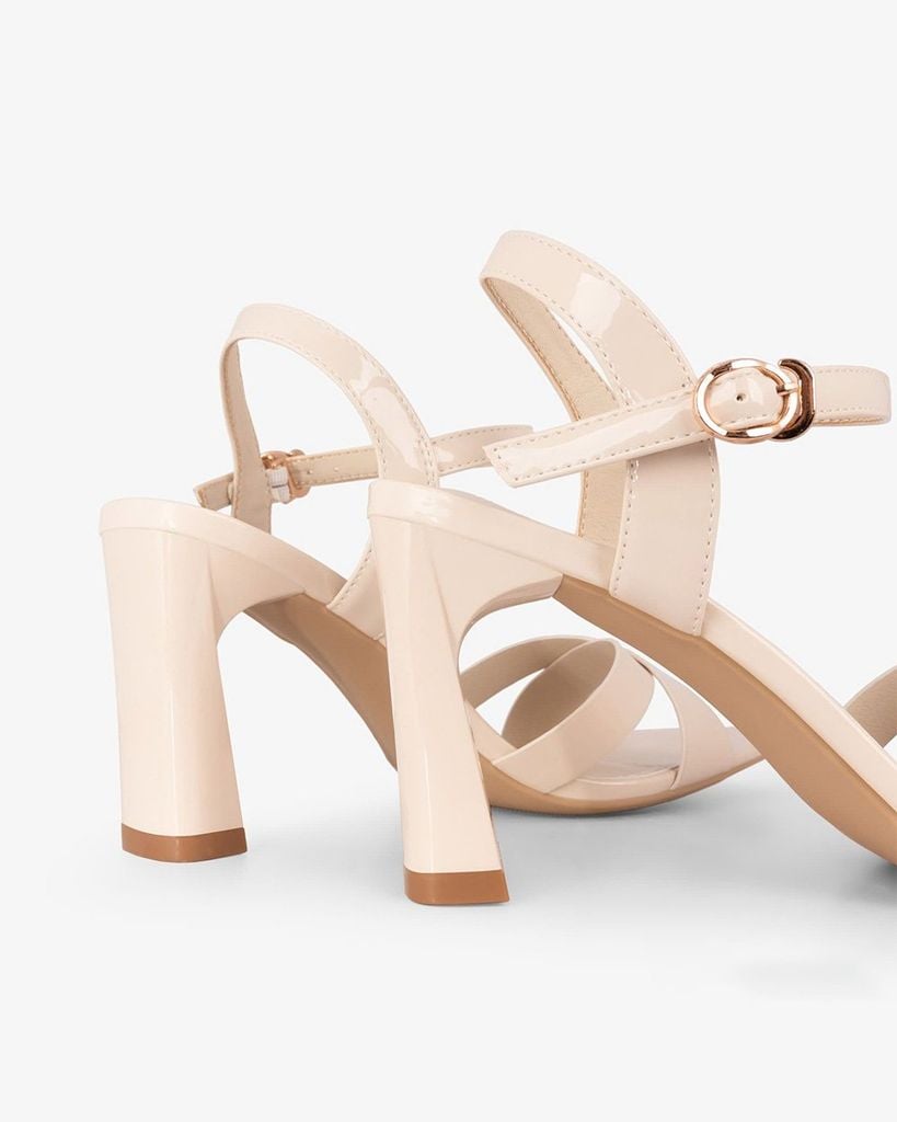 Sandal Cao Gót Hạnh Dung Quai Đan Chéo HD27306BI