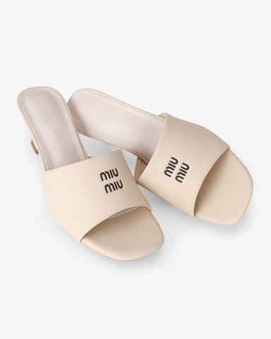 Dép Cao Gót Hạnh Dung Quai Ngang Chữ HD27322BI