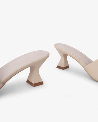 Dép Cao Gót Hạnh Dung Quai Ngang Chữ HD27322BI