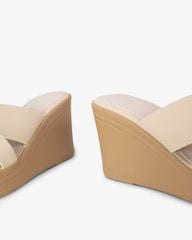 Dép Đế Xuồng Hạnh Dung Quai Đắp Chéo HD27324BI