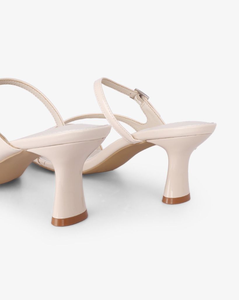 Dép Cao Gót Hạnh Dung Quai Mảnh Phối Khóa HD27327BI