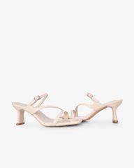 Dép Cao Gót Hạnh Dung Quai Mảnh Phối Khóa HD27327BI