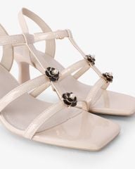 Giày Sandal Hạnh Dung Ba Quai Mảnh Khóa Hoa HD27328BI