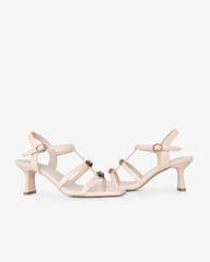 Giày Sandal Hạnh Dung Ba Quai Mảnh Khóa Hoa HD27328BI