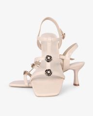 Giày Sandal Hạnh Dung Ba Quai Mảnh Khóa Hoa HD27328BI