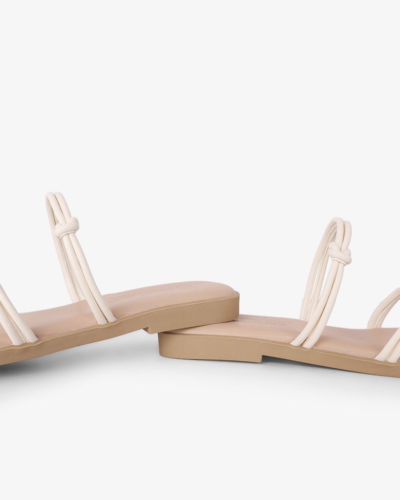 Dép Xẹp Hạnh Dung Ba Quai Mảnh Thắt Nút HD27329BI