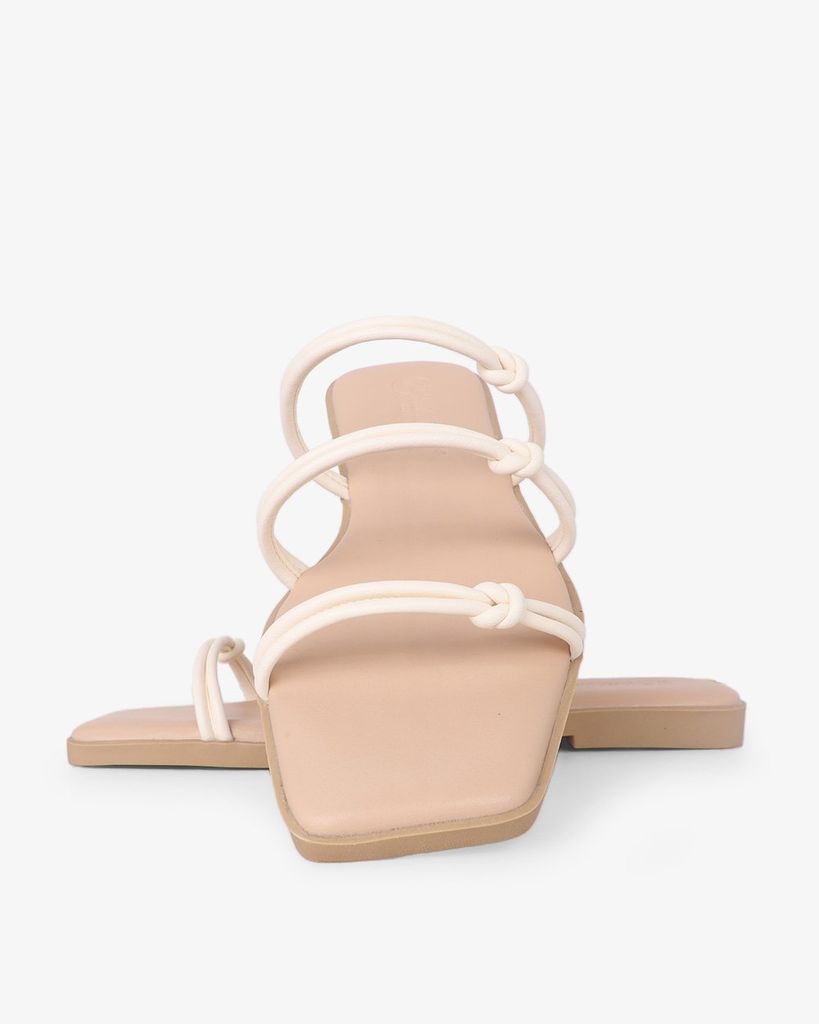 Dép Xẹp Hạnh Dung Ba Quai Mảnh Thắt Nút HD27329BI