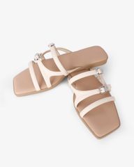 Dép Xẹp Hạnh Dung Ba Quai Mảnh Khóa Xoàn HD27330BI