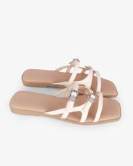 Dép Xẹp Hạnh Dung Ba Quai Mảnh Khóa Xoàn HD27330BI