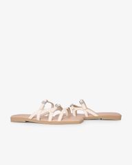 Dép Xẹp Hạnh Dung Ba Quai Mảnh Khóa Xoàn HD27330BI