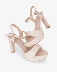 Sandal Hạnh Dung Cao Gót Quai Cổ Chân Đính Khoen HD27331BI