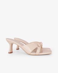 Dép Cao Gót Hạnh Dung Quai Ngang Quấn Nơ HD27332BI