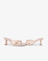 Dép Cao Gót Hạnh Dung Quai Ngang Quấn Nơ HD27332BI