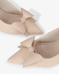 Giày Cao Gót Hạnh Dung Mũi Nhọn Khóa Nơ HD27333BI