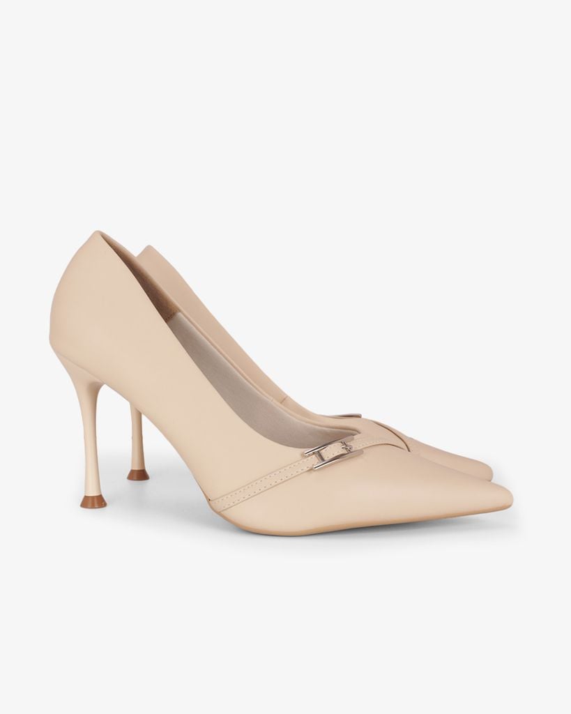 Giày Cao Gót Hạnh Dung Quai Chéo Khóa HD27336BI